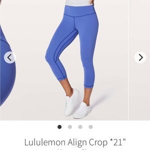 Lululemon Align Crop*
*21" Moroccan Blue sz 8